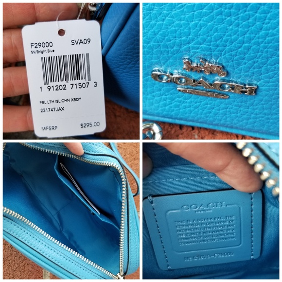 Coach Rainbow Web Bag Charm + Isla Chain Crossbody - Picture 8 of 8